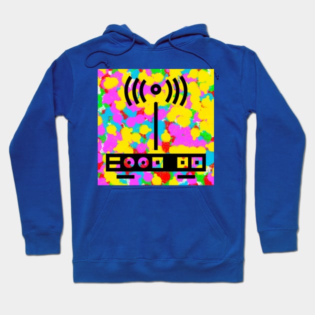 WiFi Router Tie Dye Hoodie by IBMClothing